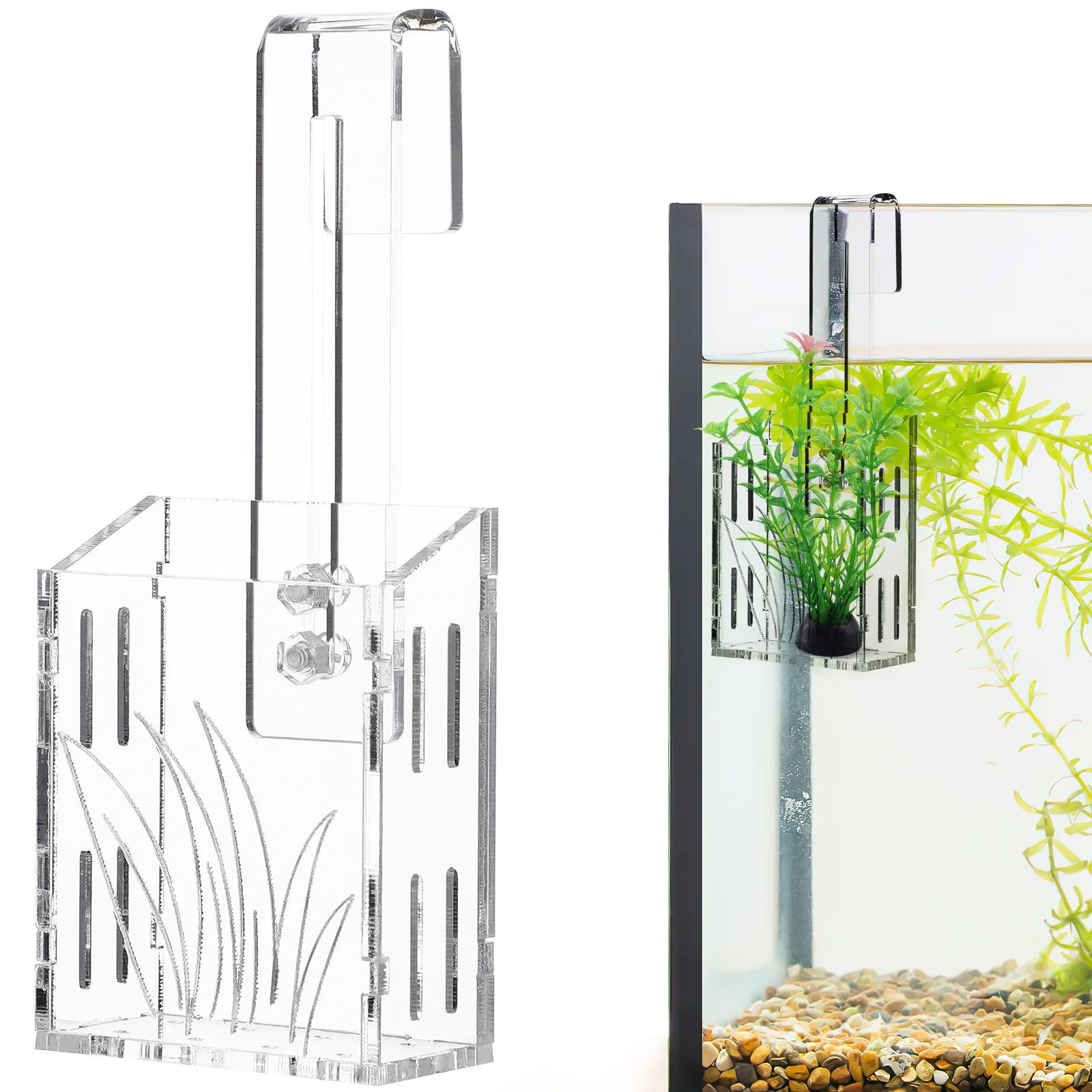 

Fish Tank Water Planter Hanging Aquarium Holder Transparent Acrylic Water Container