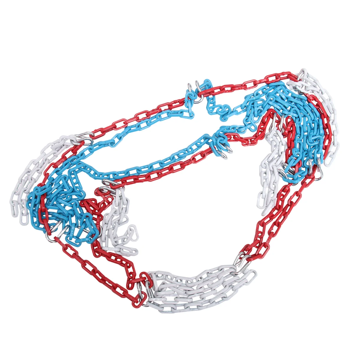 

Strong Durable 12 Buckles 3 Color Galvanized Manganese Steel Chain Basketball Net Basketball Goal Net