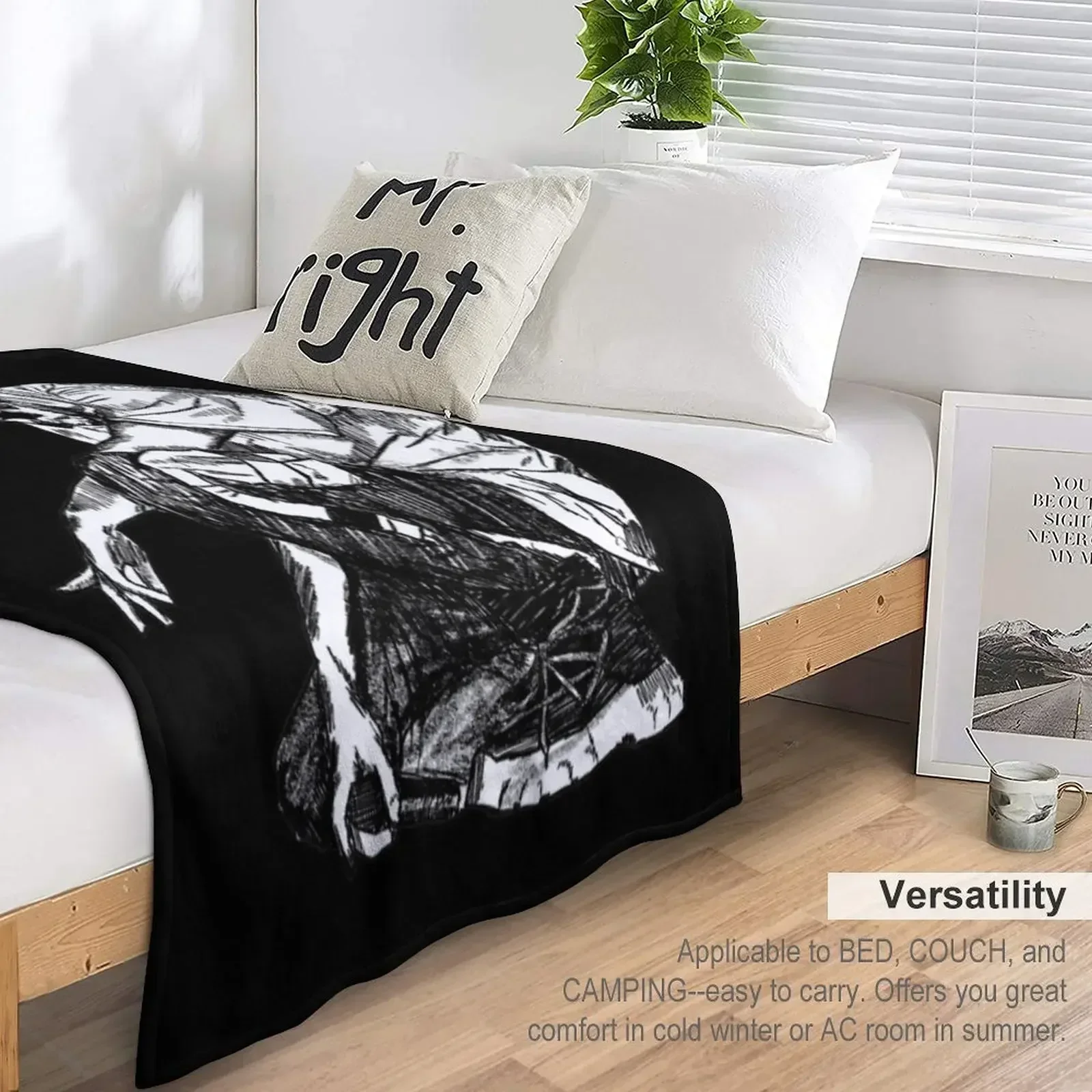 Натянутое одеяло Sesh Bones премиум-класса рождественские подарки пляжная кровать