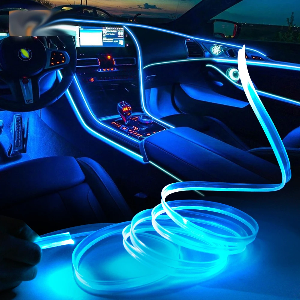 

1M/2M/3M/4M/5M Multicolored Car Interior Led Decorative Lamp EL Wiring Neon Strip For Auto DIY Flexible Ambient Light USB Party