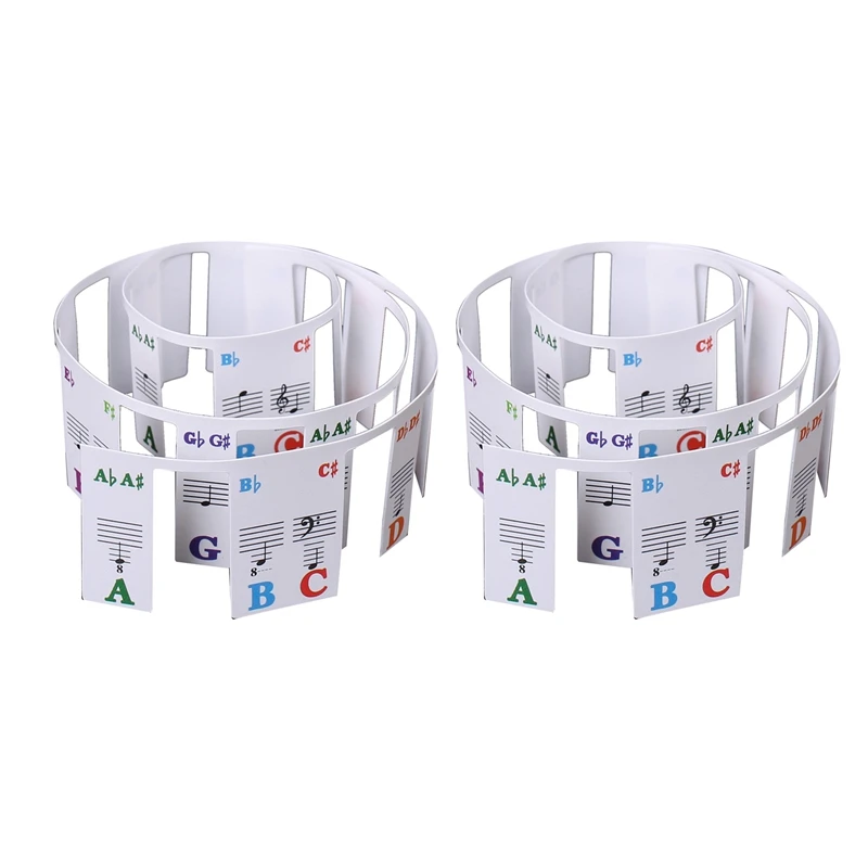 

Piano Keyboard Stickers Grand/Electric Piano Keys Stave Notation Note Strip Label Symbol For Beginners Students