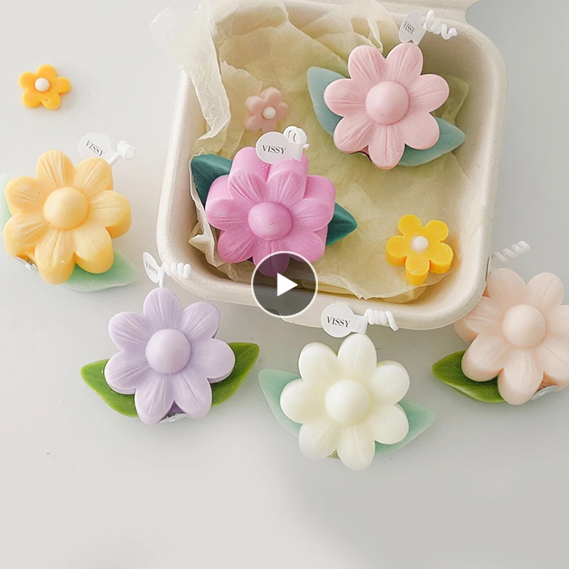 

1PC INS Aromatherapy Flower Candle Romantic Cute Soy Wax Aromatherapy Scent Relaxing Birthday Wedding Party Gift Home Decoration