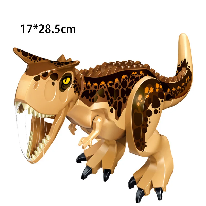 Фото Строительные блоки «Мир Юрского периода» Indominus Rex & T-Rex, комплект модели динозавра «сделай сам», коллекционные фигурки животных и креативный подарок №2