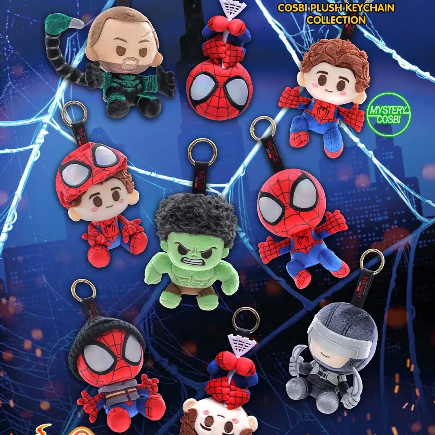 Фото Новая серия Hot Toys Marvel Spider-Man Cosbi: плюшевый брелок-фигурка в закрытой коробке (Blind Box) — подарок на день рождения для фанатов №3