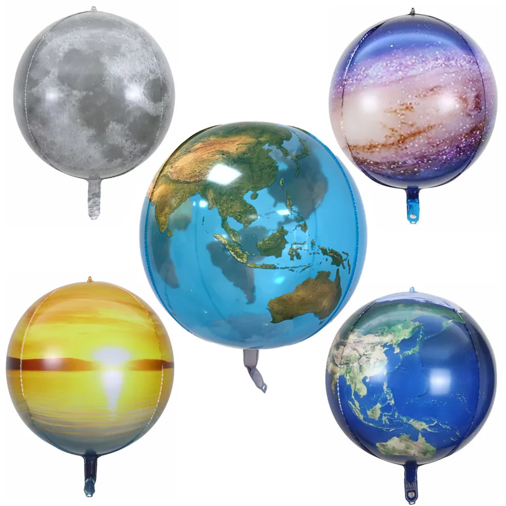 

Solar System Birthday Balloons World Map Ballon Galaxy Planet Globe Earth Space Theme Party Decor Teaching Tool 22inch