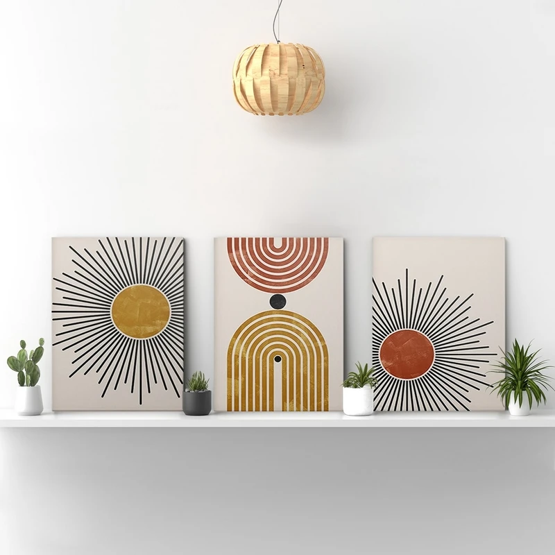 

3 шт., декоративные абстрактные линии в скандинавском стиле