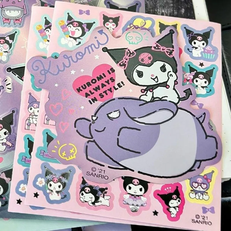 

Set of 9 Kawaii Sanrio Anime Stickers Kuromi Mymelody Cartoon Waterproof Phone Luggage Decoration Sticker Gifts for Girls