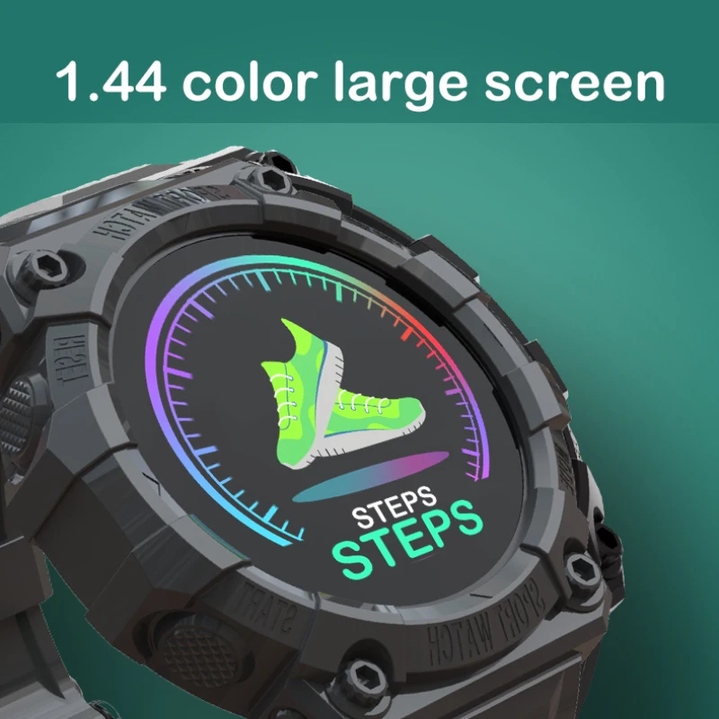 

Умный браслет с цветным экраном, умные часы с мониторингом реального тела, водонепроницаемые спортивные Смарт-часы 1,44 дюйма для Android и Ios