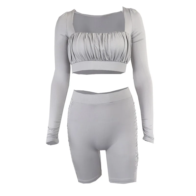 Женская спортивная одежда с квадратным вырезом эластичный укороченный Топ