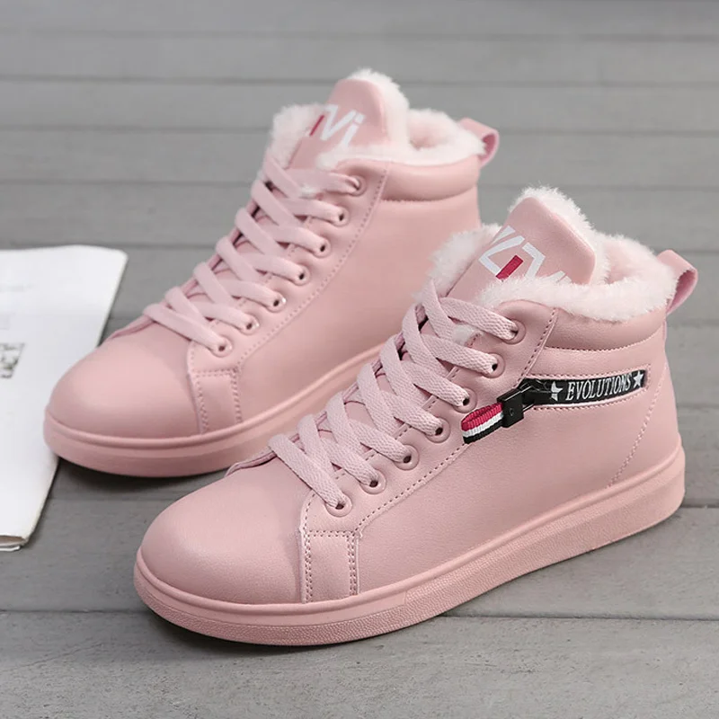 2022 new Cotton shoes ladies zipper Korean version waterproof PU leather surface students casual female boots winter short boots