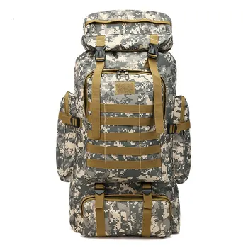 80L Hiking Travel Backpack Outdoor Camouflage Backpack Tactical Backpack Large Capacity Waterproof Outdoor Military Backpack Travel Backpack for Men Hiking Bag 1