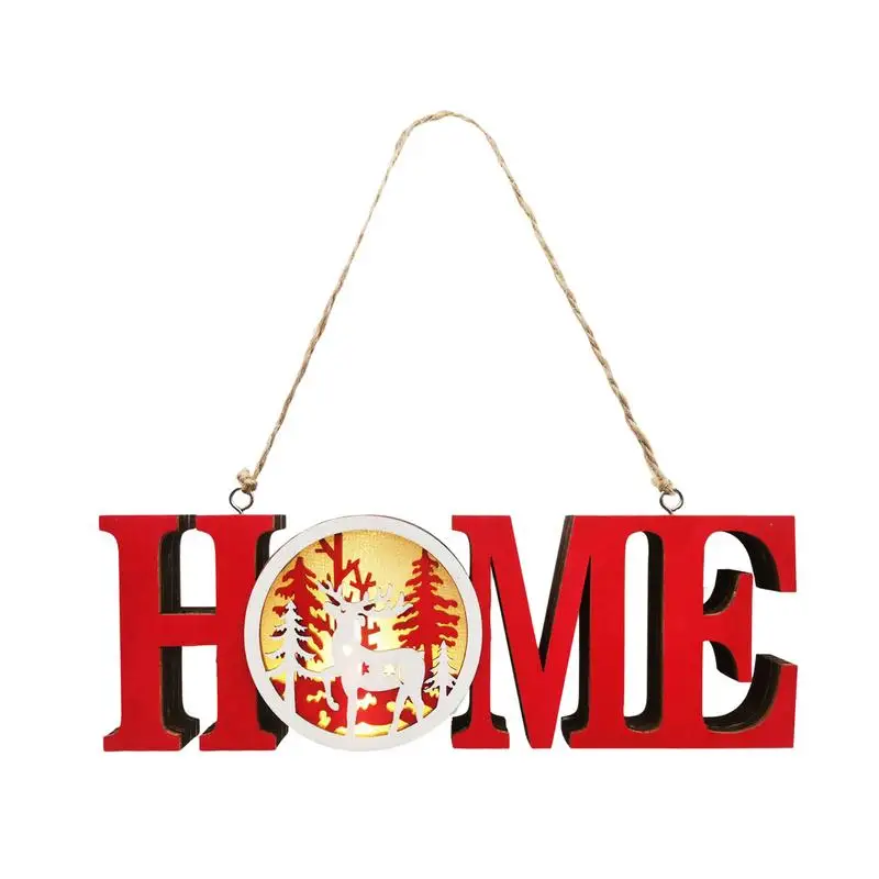 

Деревянные рождественские украшения, дверная вешалка с искусственным дизайном, домашний знак радости, рождественские украшения для рождественской елки, праздничная настенная дверь