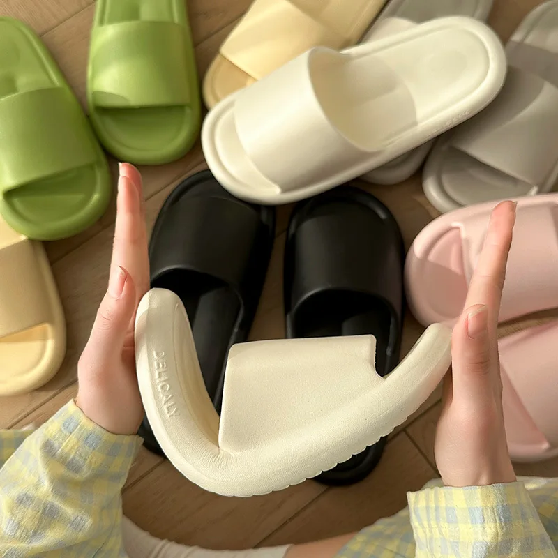 

Шлепанцы OK Step on the shitsense женские, Летние Тапочки для ванной, Нескользящие, для пары, простые домашние тапочки Sum