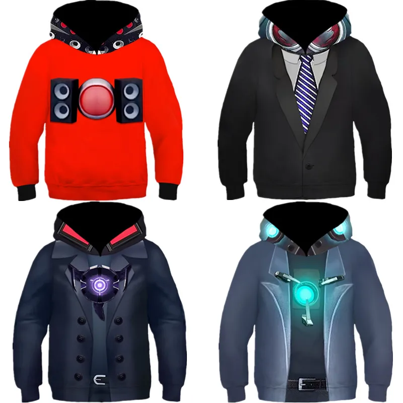 Skibidi аудио Мужской костюм свитшоты для детей косплей тантай дети мальчик девочка