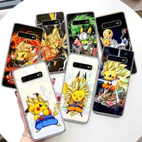 dragon ball pokemon pikachu coque phone case for samsung galaxy s22 s21 s20 ultra fe s10 plus s10e s9 s8 s7 s6 edge lite soft