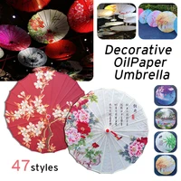 chinese style oiled paper umbrella ancient style painting ink umbrella suspended ceiling decor parasol photography props