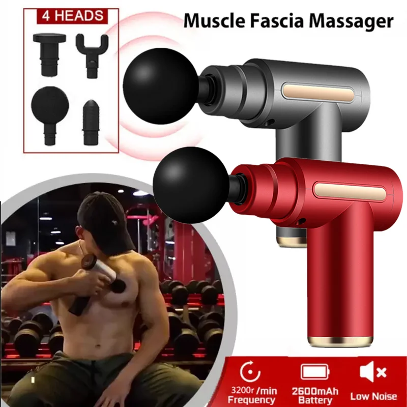 

Fascia Gun Portable Massage Gun 6 Gear Vibration Rechargeable Electric Compression Massager Deep Relax Muscle Pain Relief