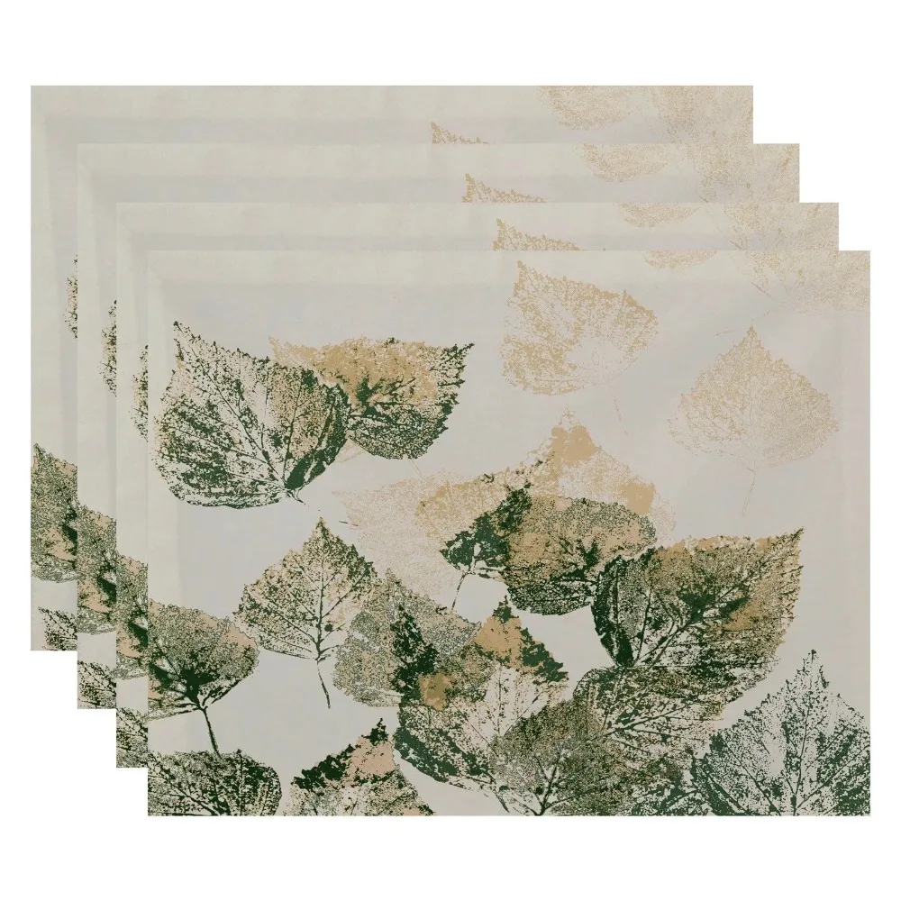 

Коврики для обеденного стола, набор из 4 салфеток с цветочным принтом «осенние воспоминания», бесплатная доставка, льняной Текстиль для дома и сада