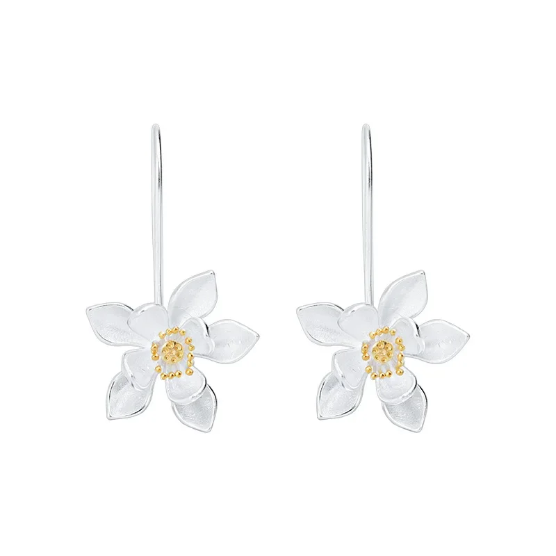 Obega-pendientes flores para mujer aretes tuerca color розовый и blanco joadie bonita moda privene