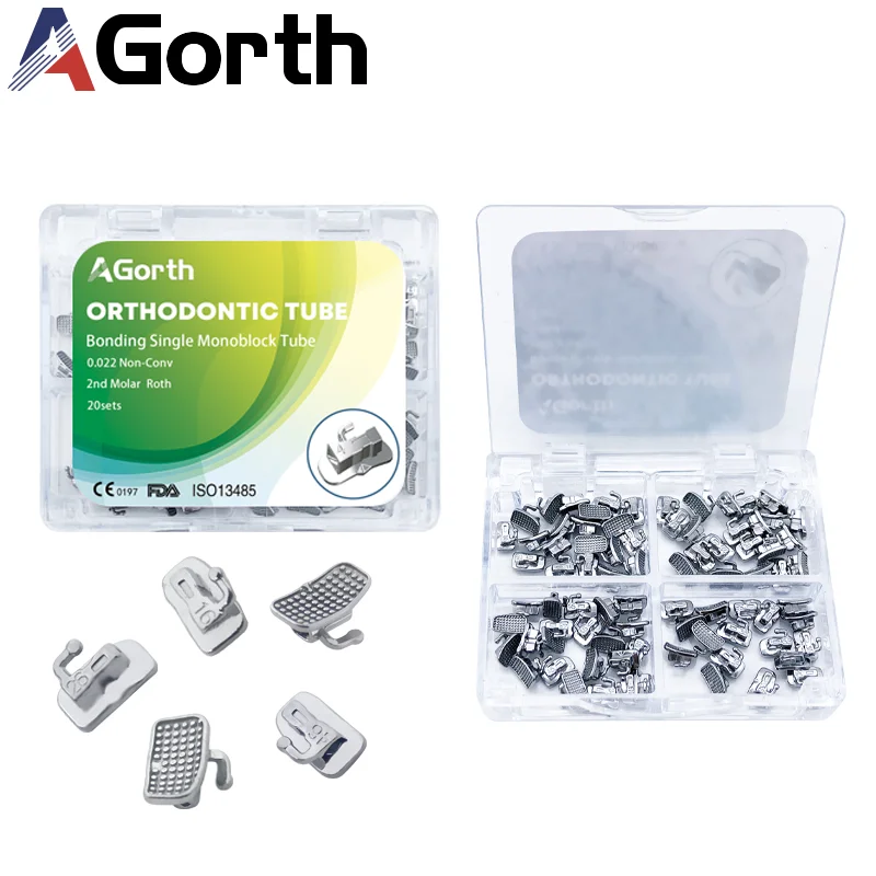 20 компл./кор. стоматологическая ортодонтическая буккальная трубка 1-й/2-й молярный