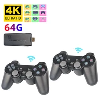 m8 video game console host double wireless handle 4k 64g built in 10000 games support 9 emulators retro handheld game player