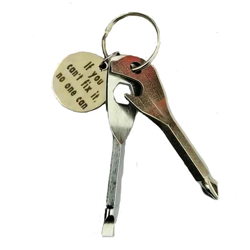 

Multifunctional Tool Outdoor Keychain Portable Screwdriver Hexagonal Corkscrew Keychain Tool Outdoor Camping Accessories