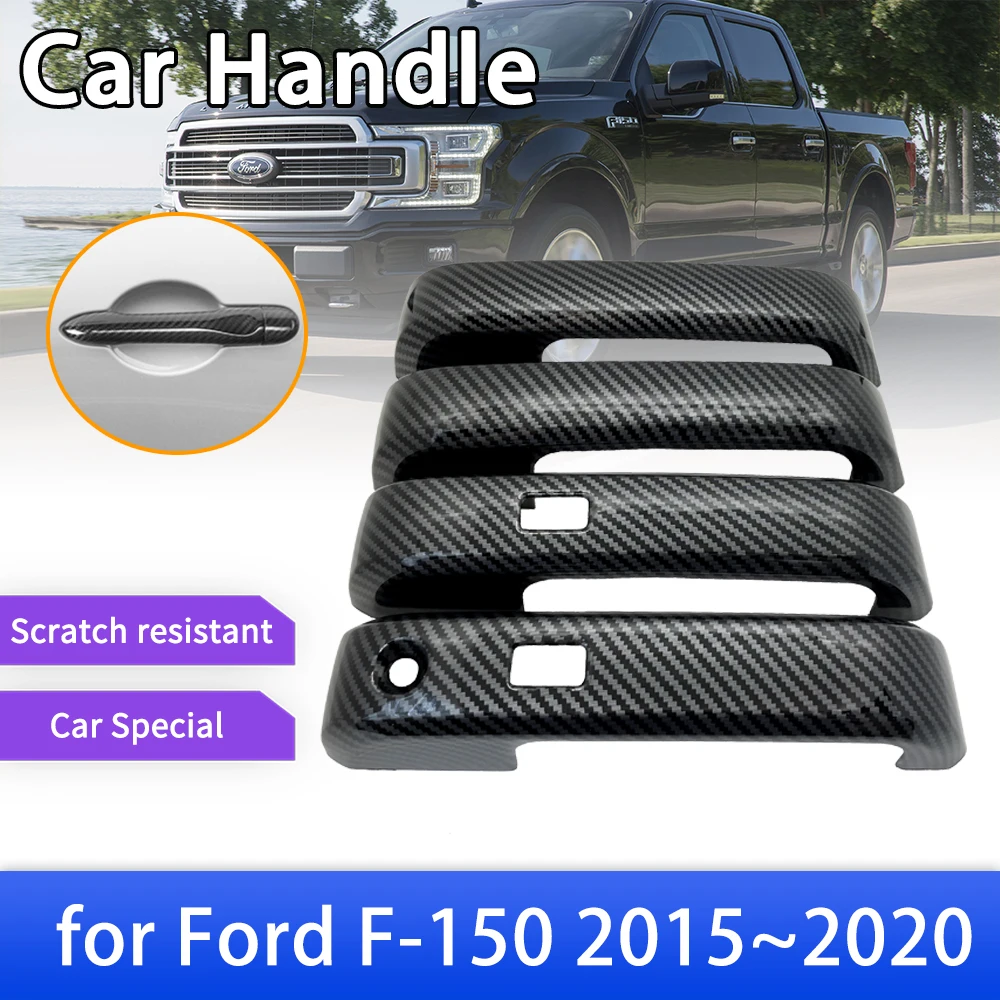

Carbon Fiber Smart Door Handle Cover for Ford F150 F-150 F 150 2015 2016 2017 2018 2019 2020 Car Exterior Accessories Stickers