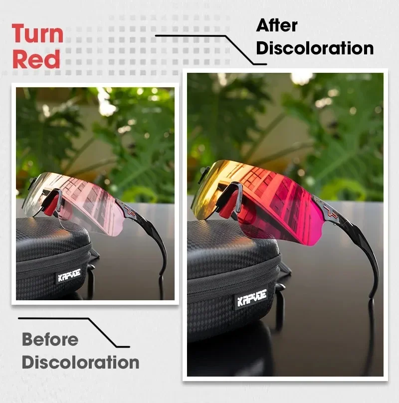 Мужские и женские фотохромные велосипедные очки UV400 крутые для шоссейного