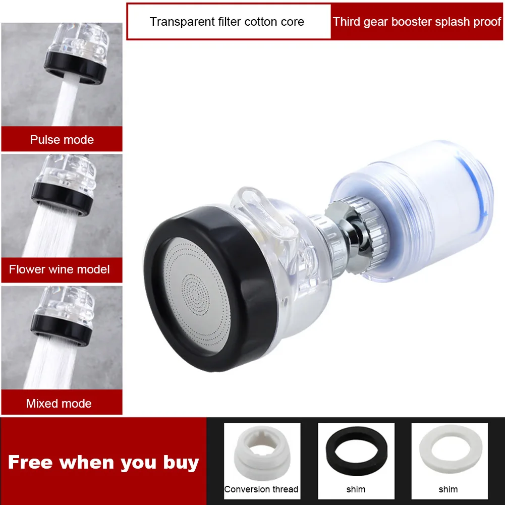 

Аэратор для смесителя с поворотом на 360 градусов, многофункциональный расширитель для смесителя с защитой от брызг, кухонные приспособлени...