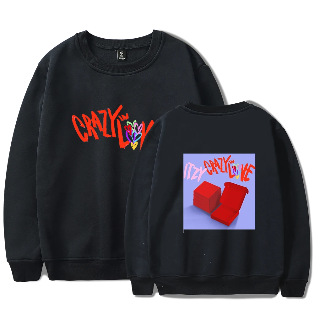 

Itzy Crazy In Love Kpop O-neck Sweatshirt 2022 New Arrival Streetwear Round Collar Harajuku For Men And Women 2D Women-Clothes