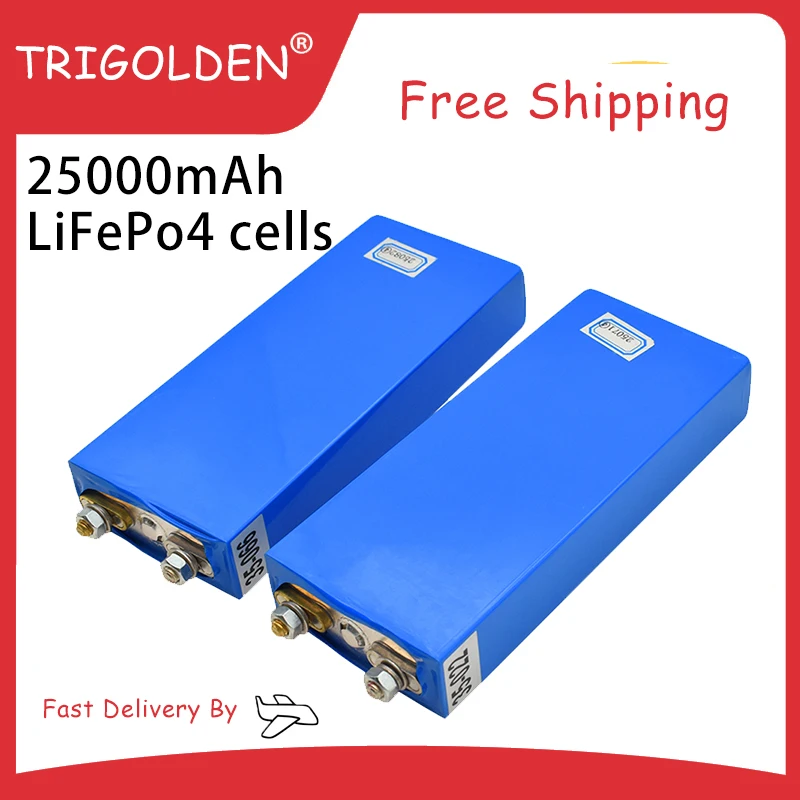 

Newest 3.2V 25Ah LiFePO4 Battery Cell 25000mAh Lithium Iron Phosphate Deep Cycles for Diy 12V 24V 36V 48V Solar Energy UPS Power
