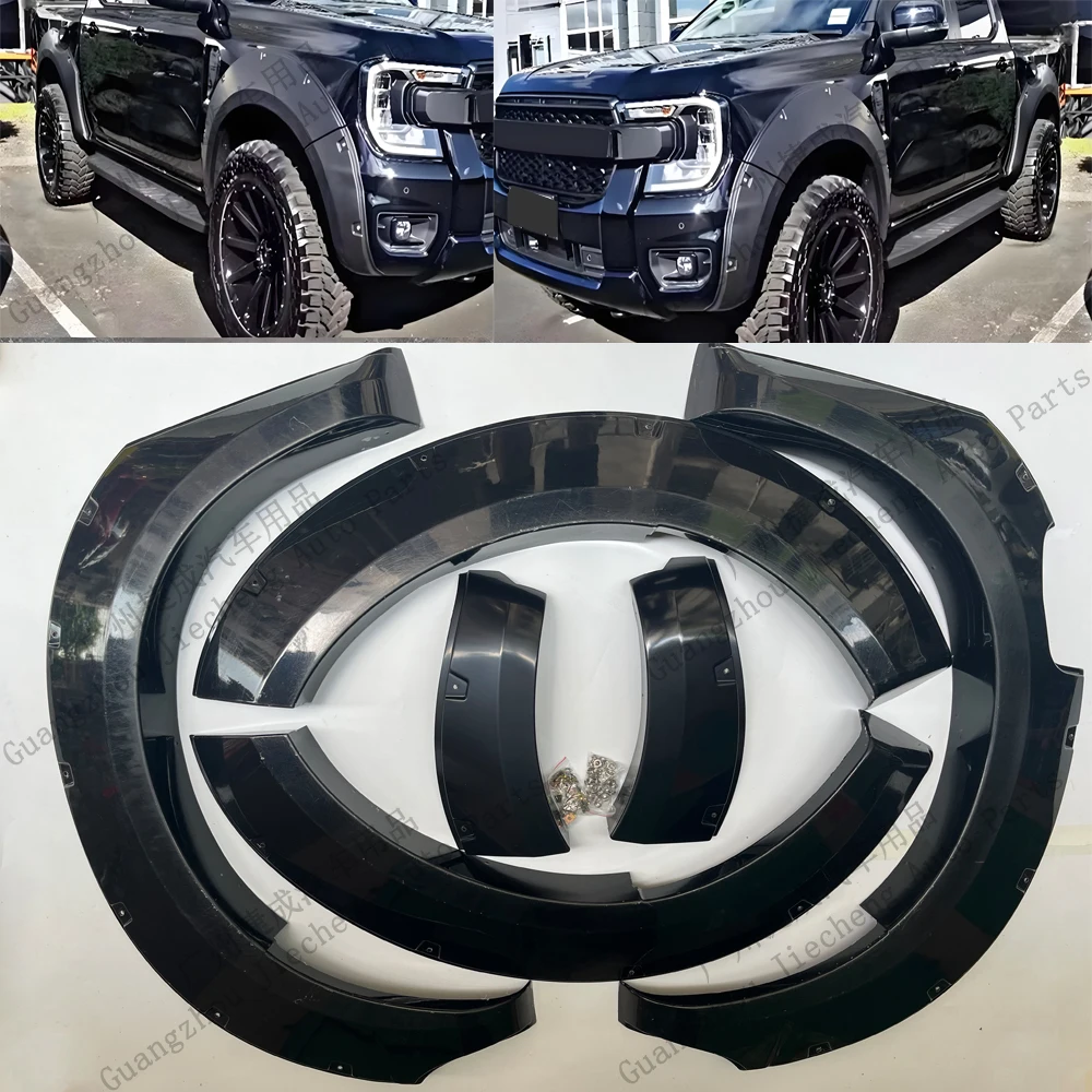 Фото Расширители колесных арок (фендеры) для Ford Ranger Next Gen T9 2023-2026 Wildtrak Sport Limited XL XLT XLS Off-road, без отверстий под датчики №1