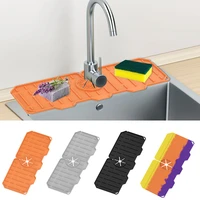 sink splash guard silicone draining pad kitchen faucet silicone absorbent mat bathroom faucet water catcher mats kitchen parts