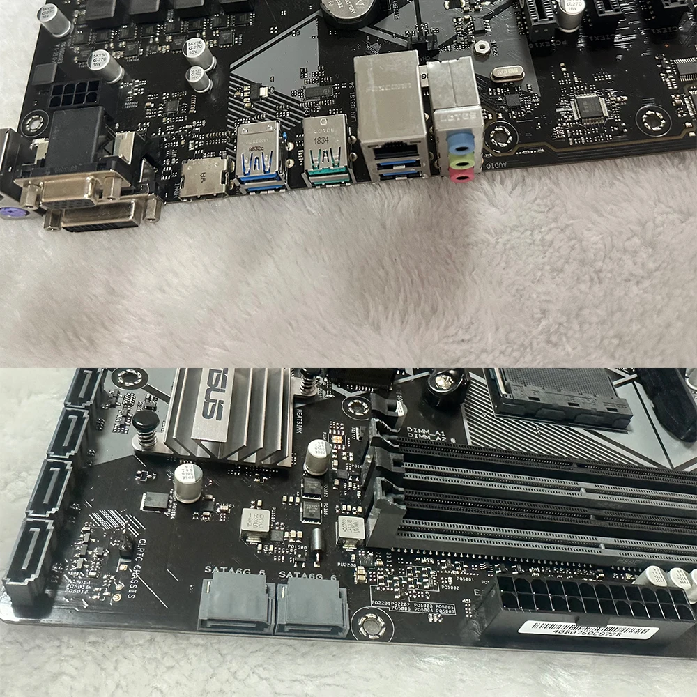 Дешевая оптовая продажа оригинальная игровая материнская плата B450M-A AM4 б/у с Aura Sync