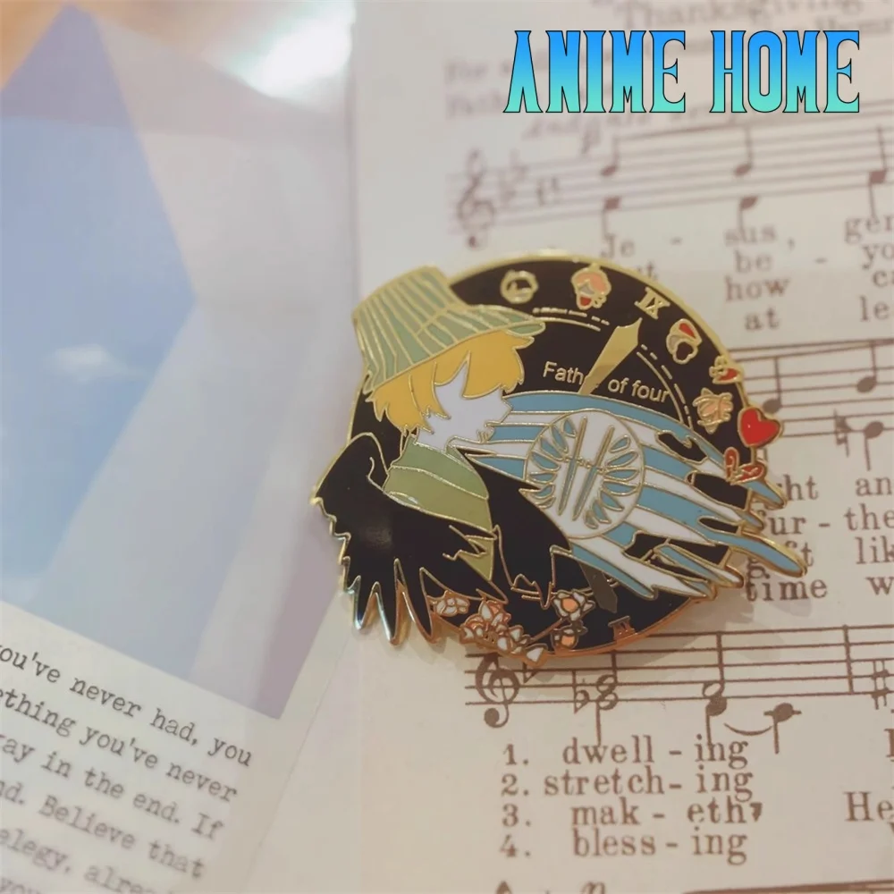 Эмалированная металлическая брошь в виде знака для косплея