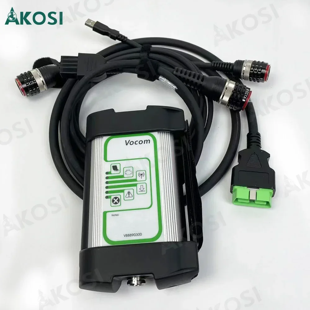 Тяжелый грузовик Vocom 88890030 Инструмент диагностики экскаватора грузовика 24 В с