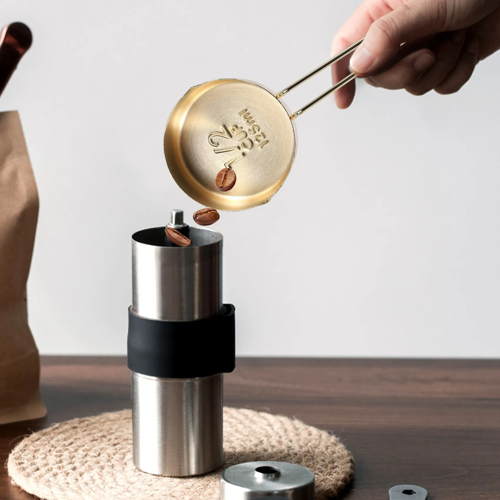 Золотые мерные чашки набор мерных ложек нержавеющая сталь 8 шт. сухие и жидкие