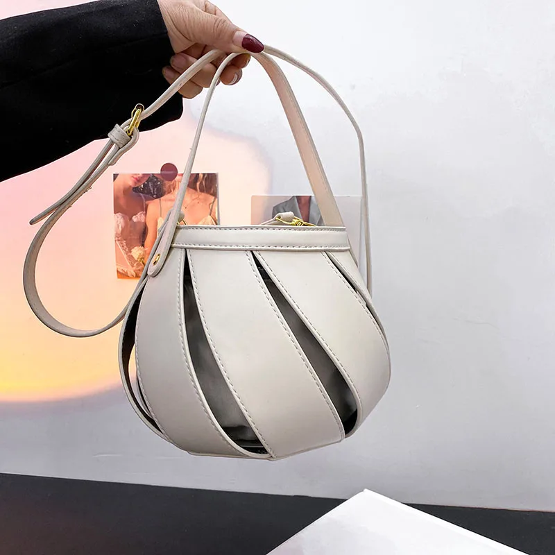 

Ажурная женская сумка на плечо, модные кожаные дамские сумочки, брендовая дизайнерская сумка через плечо с фонариками