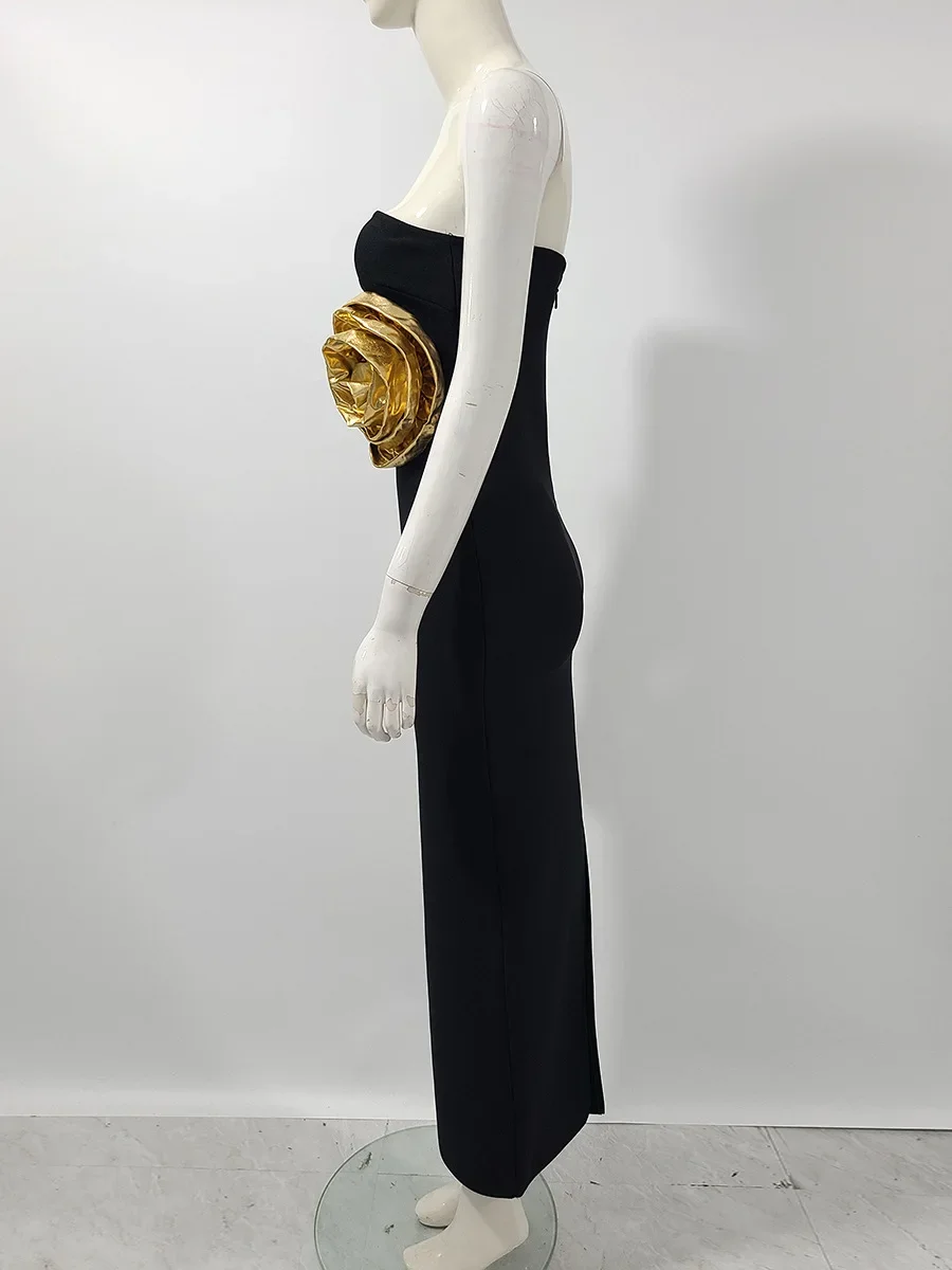 Женские простые удобные вечерние платья большой дизайнерский Bodcyon без бретелек с