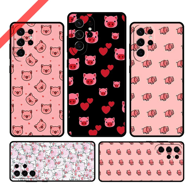 Милый мультяшный чехол для телефона с изображением свиньи Samsung Galaxy S20 FE S21 S10 S23 Plus