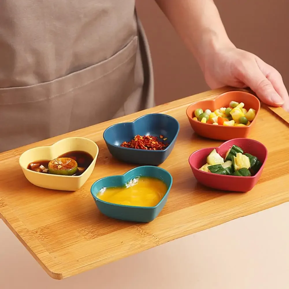 Кухонное блюдо для соуса чашка соевого в форме сердца миска маленькая зеркальная