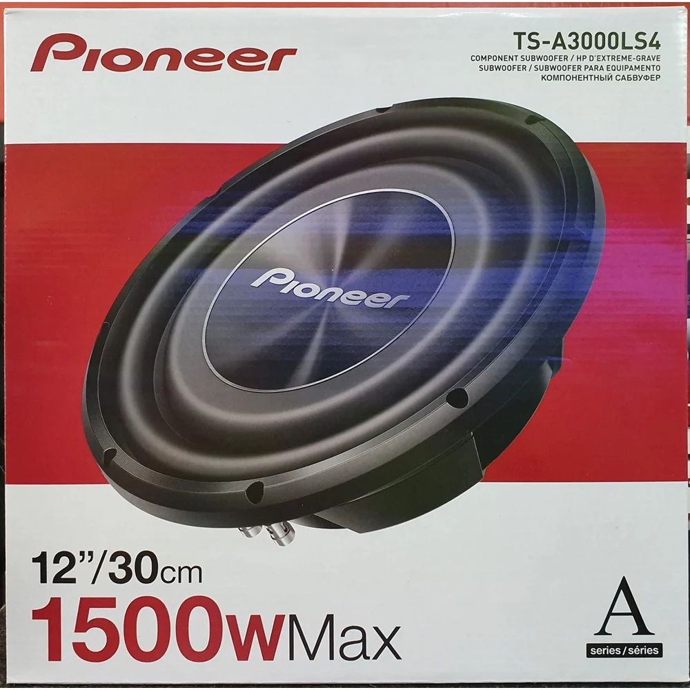 Автомобильный сабвуфер 12" 30 см PIONEER TS-A3000LS4 черный |
