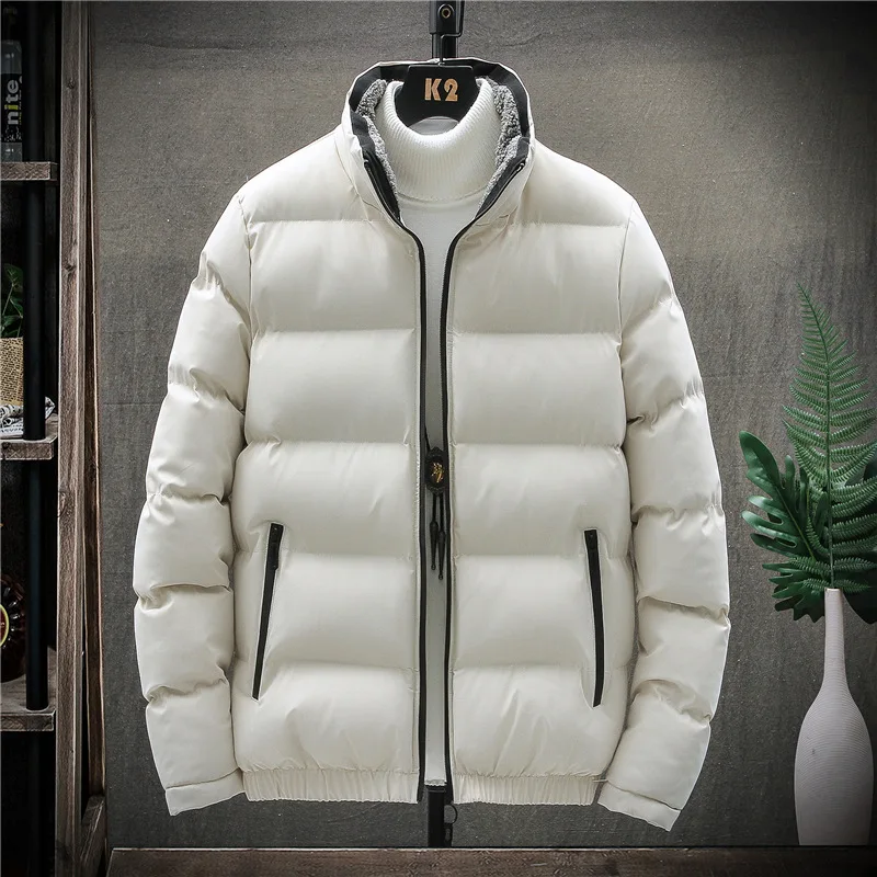Thickened Cotton Jacket Men's Winter Warm Jacket Cotton Jacket New Trend Down Cotton Jacket Stand Collar Large Cotton Jacket