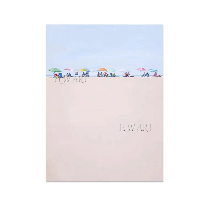 Абстрактная картина маслом 3D пляжный пейзаж без рамы