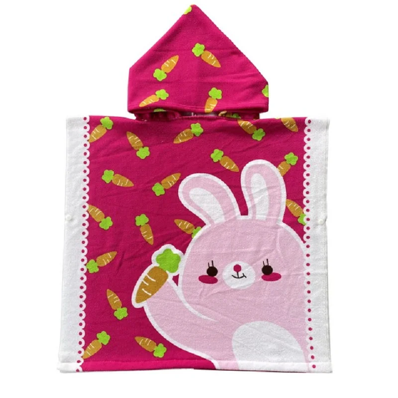

Hooded Beach Towel Baby Cape Towel Soft Poncho Children's Bath Supplies Baby Towels Baby Products For 2-10 Years Old