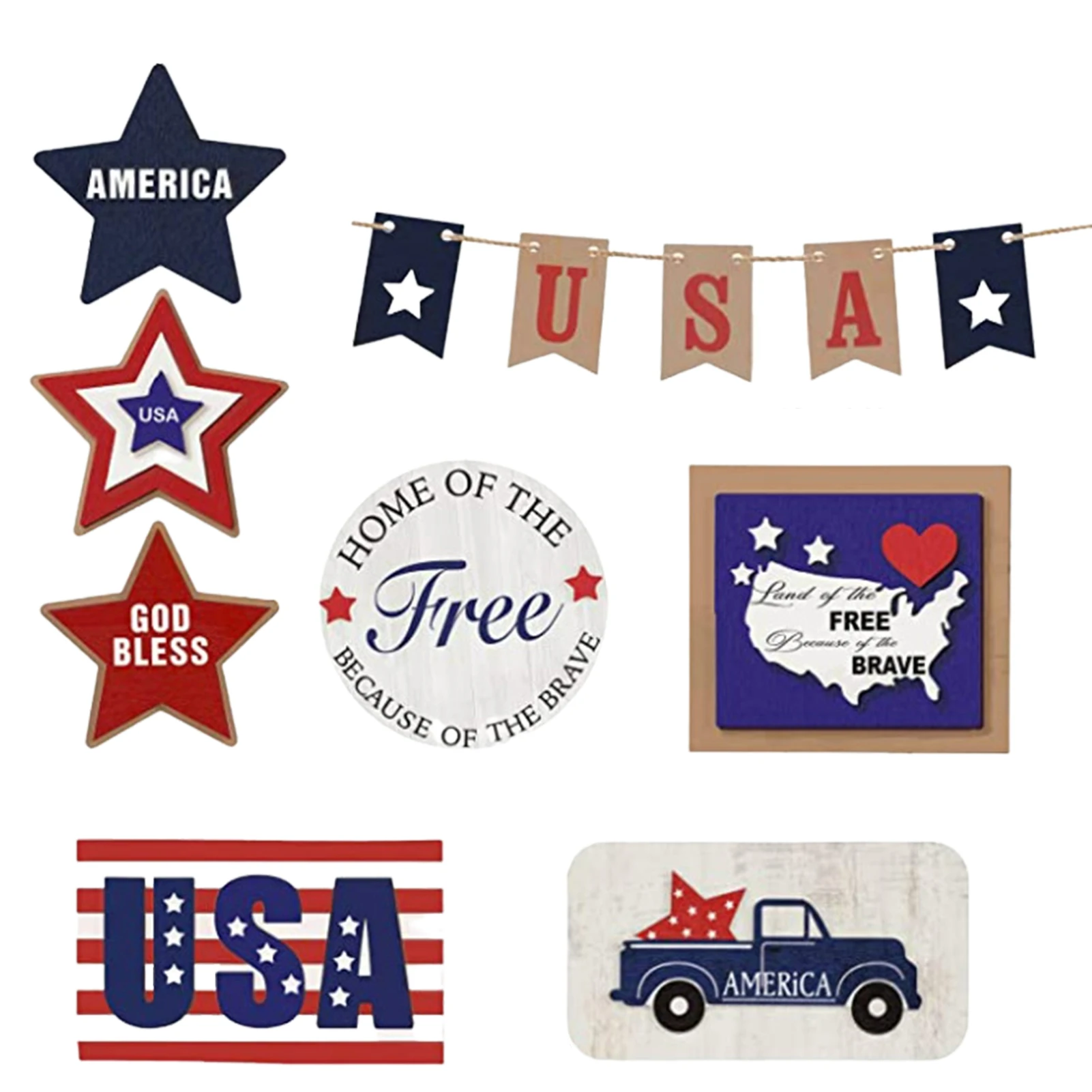 

День Независимости дневной фотография Четвертого июля День Независимости деревянный центральный элемент патриотивечерние Тии Декорации ...