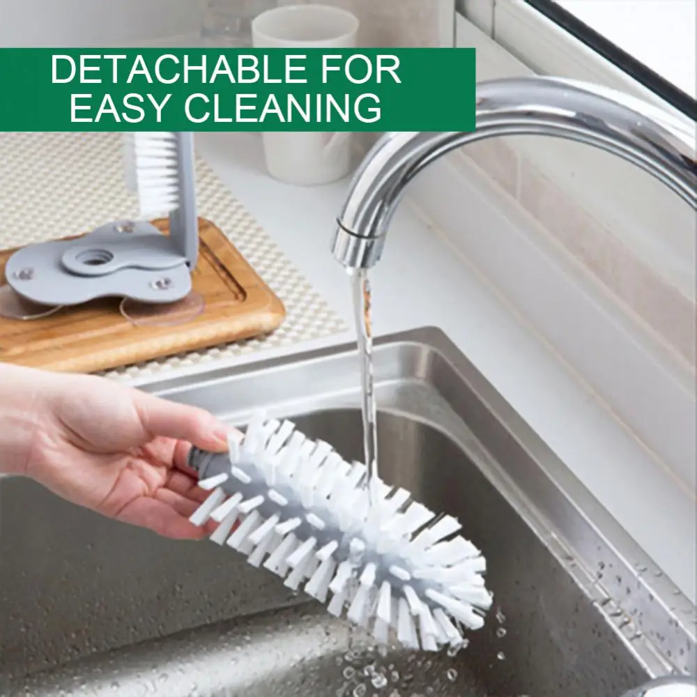 

2 In 1 Wall Lazy Bottles Brush Glass Cleaner Thermos Cleaning Brush Gadgets Sink Kitchen Accessories Drink Mug Cup Scrubber