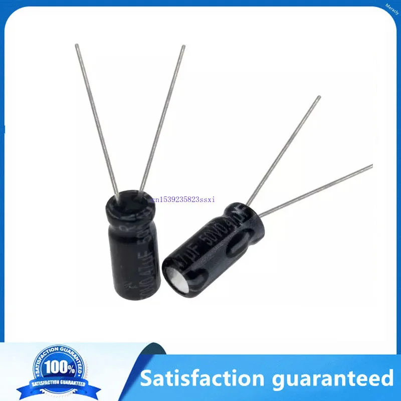 

50pcs 0.47uF 50V 4*7mm 470nF 50V Aluminum Electrolytic Capacitor Radial 50v0.47uf High frequency and low resistance