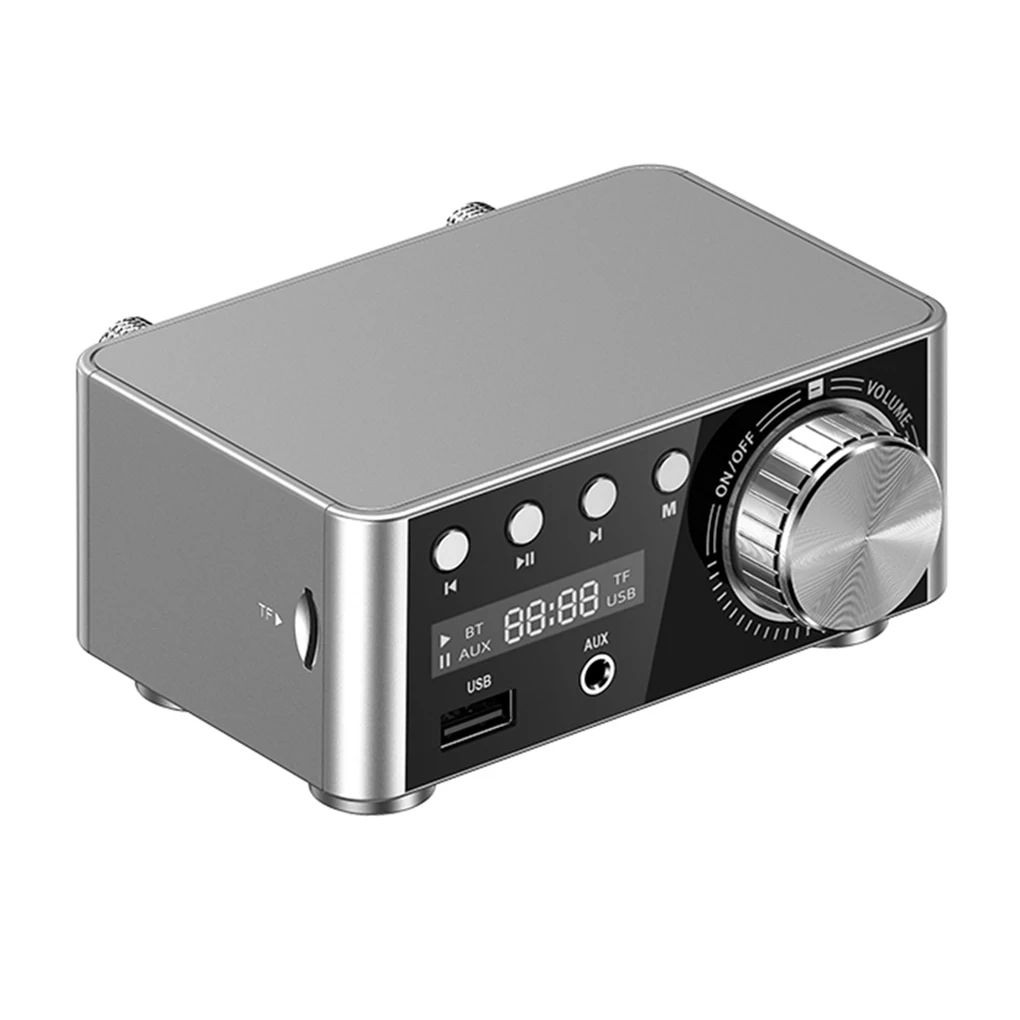 

HIFI Bluetooth 5.0 Power Amplifier Board 50W*2 TPA3116 Receiver Stereo Home Car Audio Amp USB U-disK TF Music Card Player