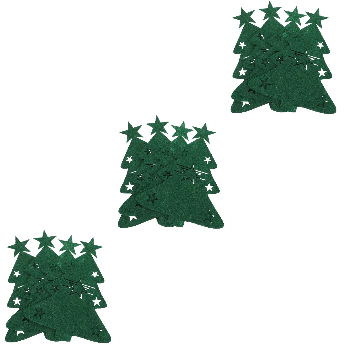 

12 pcs Fork Covers Adorable Xmas Fork Pouches Tableware Covers Xmas Tree Cutlery Bags for Xmas